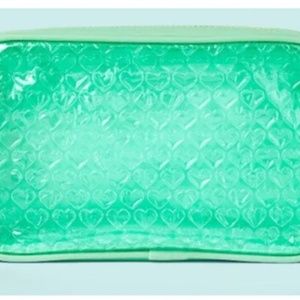 NEW STONEY CLOVER LANE X TARGET GREEN BUBBLE HEARTS SMALL POUCH